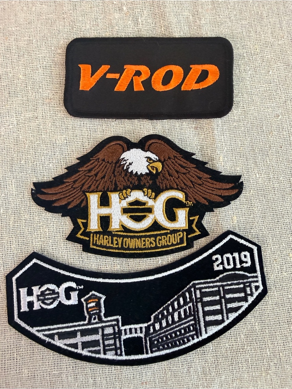 Harley Davidson HOG Patch Set Eagle 2019 V-Rod Biker Vest Patches